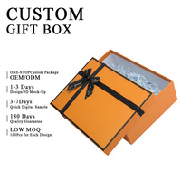 Caja de Regalo de Cartón Rígido de Diseño Personalizado de Lujo para Cada Detalle, con Tapa y Base, Lazo de Cinta de Terciopelo, Caja de Papel