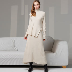 Abito lungo maglione lavorato a maglia abiti lavorati a maglia 20ALW436 moda classica collo alto manica lunga <span class=keywords><strong>donna</strong></span> abiti Casual <span class=keywords><strong>abbigliamento</strong></span> <span class=keywords><strong>donna</strong></span> - Product Image 3