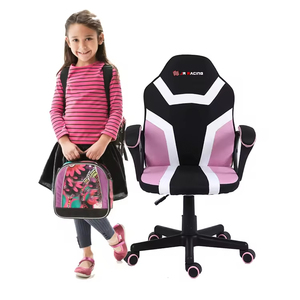 <span class=keywords><strong>Silla</strong></span> de Juego Ergonómica Moderna y Económica para Niños, Color Rosa, con Base de Cinco Estrellas Ajustable en Altura para Uso con Computadora - Product Image 2