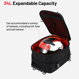 Sac de voyage imperméable gratuit - Sac sec pour moto, sac de selle avec grand espace de rangement, poche extérieure en maille zippée pour le camping - Product Image 6