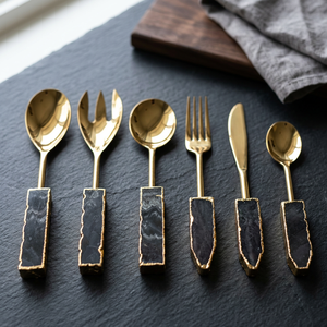 Rose, Améthyste, Cristal-Cuillère, Fourchette et Couteaux - Product Image 2
