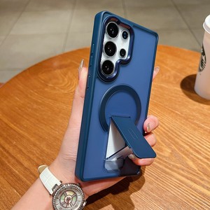 High quality Strip stand Frosted Magnetic Mobile phone case for Samsung S26 Ultra 25 24 23 plus Shockproof Bracket <b>cover</b> shell - Product Image 5