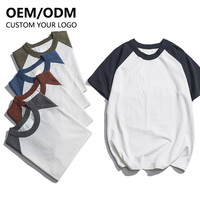 Vente en gros de t-shirts surdimensionnés graphiques à manches raglan pour hommes vierges 100% coton de qualité supérieure DTG T-shirt imprimé d'étiquette de logo personnalisé