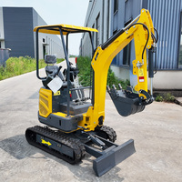 Mini-excavatrice personnalisable de 1,8 tonne avec capot, moteur japonais, certifiée CE EPA EURO5, excavatrice sur chenilles pour la ferme et la maison