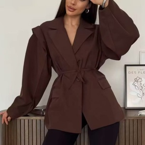 New Arrival High Quality Eco-Friendly <b>Quilted</b> Loose Jacket Wholesale Street Casual Flocking Drop Shoulder Button Ootd Oversized - Product Image 2