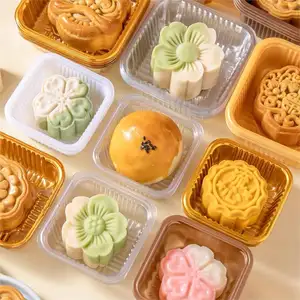 بالجملة صينية تخزين بلاستيكية محفورة صديقة للبيئة حاويات تعبئة طعام ل mooncake To Go