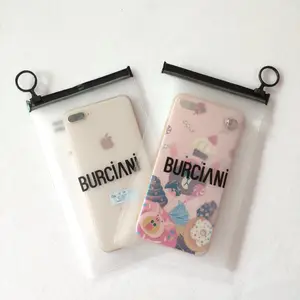 Clear Matte Frosted Zipper Slider Seal PE Packaging Mobile Phone Cover Case Bag