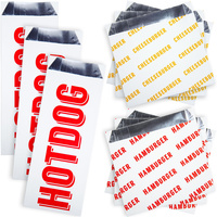 Papier d'aluminium pour barbecue compatible avec les allergènes Excellent approvisionnement de cuisine Sacs d'emballage de hamburger anti-graisse de qualité restaurant