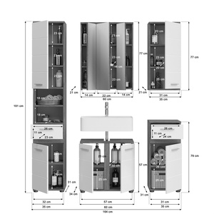 Mobile bagno lavello lavello Design tedesco Set X02B2B05 - Product Image 6