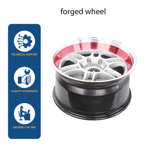 Jantes forgées en alliage d'aluminium haute performance, argentées à rayons rouges et lèvre polie, de 15 à 26 pouces pour l'amélioration des voitures particulières - Product Image 3