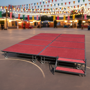 Scène de spectacle portable SGAIER TRUSS 1,22x2,44m 1,83x2,44m, hauteur réglable 0,41-0,81m, scène pliable antidérapante pour concert, mariage - Product Image 6