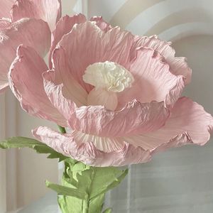 Grandes fleurs en papier géantes en forme de pavot pour mariage, accessoires de décoration commerciale, décoration de vitrine, arrangement d'événements, fleurs de décoration de mariage - Product Image 3