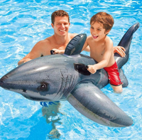 Happy jack petit jouet gonflable de flotteur de piscine de crocodile de requin de licorne
