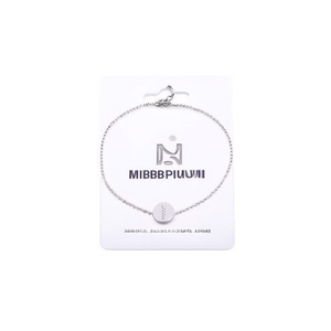 Bracciale in acciaio inossidabile con ciondolo a forma di lettera I da 1 cm su un lato, per gioielli da donna alla moda - Product Image 2