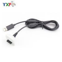 Câble de charge USB pour manette de jeu sans fil 360, joystick, 6 pieds, noir et blanc, chargeur d'alimentation