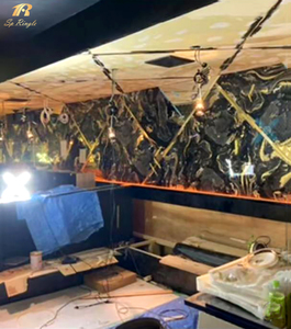 Màu Đen Vàng Tĩnh Mạch Thiết Kế KTV Bar Phòng Tắm Gương Gạch Cho Dự Án Trang Trí Tùy Chỉnh Gạch Đá Cẩm Thạch Trang Trí Gạch Cho Tường - Product Image 3