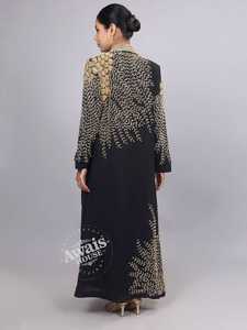 Robe Abaya Kaftan à manches longues, grande taille, vente en gros à Dubaï, robe islamique arabe, légère, faite à la main, robe de mariage traditionnelle musulmane - Product Image 3