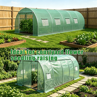 Kit Completo de Invernadero de Polietileno para Jardín con Puertas y Ventanas de Ventilación