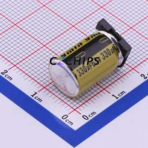 ตัวเก็บประจุอิเล็กโทรไลต์อะลูมิเนียมแบบ SMD รุ่น VKME1651J331MV, ขนาด D10xL16.5 มม. 330uF 20% 63V 1.58A-100kHz - Product Image 1