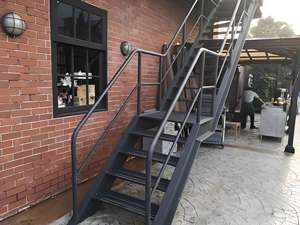 Fábrica aço estrutura escada rolante soldagem ao ar livre fogo ferro escada interior aço escada - Product Image 4