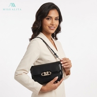 Tas Selempang Wanita Kulit PU Fashion Elegan Desainer Untuk Penggunaan Sehari-hari Tas Pesta Malam ODM OEM