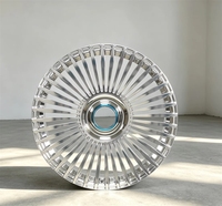 Nouvelle jante en alliage d'aluminium forgée monobloc polie sur mesure pour course, multi-rayons, 17-22 pouces, 5x120