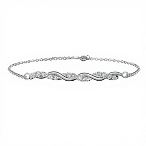 Nueva Pulsera Fina Trenzada Apilable de Plata de Ley 925 con Moissanita GRA para Mujer, Regalo de Fiesta, Joyería Destiny - Product Image 2