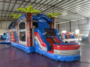 Nueva <span class=keywords><strong>Alquiler</strong></span> de Inflables para Interiores y Exteriores: Combo de <span class=keywords><strong>Casa</strong></span> de Brinco Tropical <span class=keywords><strong>con</strong></span> <span class=keywords><strong>Piscina</strong></span> y Tobogán <span class=keywords><strong>con</strong></span> Obstáculos en Venta - Product Image 2
