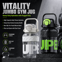 Bouteille d'eau de sport personnalisée en Tritan sans BPA, grande capacité, tendance, avec paille et poignée