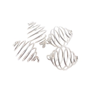 Boucles d'oreilles OEM en plaqué argent créatif Boucles d'oreilles durables en forme de cage à perles avec style bobine stable - Product Image 1