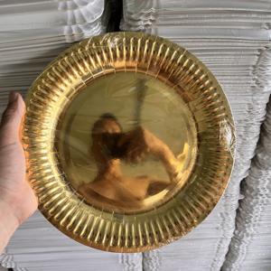 <span class=keywords><strong>Assiette</strong></span> <span class=keywords><strong>en</strong></span> papier biodégradable personnalisée avec impression de ruban d'or <span class=keywords><strong>rose</strong></span> jetable pour le dîner <span class=keywords><strong>assiette</strong></span> - Product Image 5