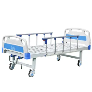 Le fabricant de meubles hospitaliers fournit un bon prix 2 manivelles Multi Functions Clinic Patient Care Use Manual Medical Hospital Bed