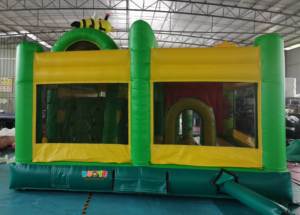 Château gonflable combiné KUOYE pour fête de printemps, château gonflable à fleurs, château gonflable à abeilles avec toboggan pour enfants - Product Image 4