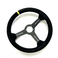 Volant de course simulée JDM en cuir pour modification de voiture, volant de course simulée en suède pour rallye tout-terrain