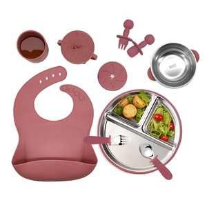 10 Piece Kids Eating Utensils Set Fork Spoon and Bowl Set Dishwasher Safe Stainless Steel Baby Snack <b>Box</b> - Product Image 6