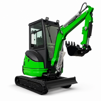 Mini-excavatrice professionnelle de 2 tonnes avec moteur Euro 5 et chenilles en caoutchouc pour jardinage et agriculture – Machine à pelle motorisée – Produit en promotion