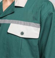 Veste de travail réfléchissante en gros avec logo personnalisé |   Uniforme de travail industriel à manches longues avec col contrasté pour travaux en extérieur