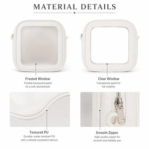 Wholesale Custom <b>Clear</b> Window Cosmetic <b>Bag</b> Travel Makeup <b>Toiletry</b> Organizer for Skincare Beauty Essentials Supplier - Product Image 3