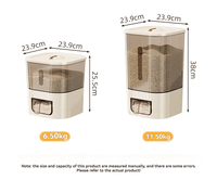 Vente flash Distributeur de riz Grand récipient à céréales avec couvercle Cylindre doseur Étanche Distributeur de céréales pour la cuisine