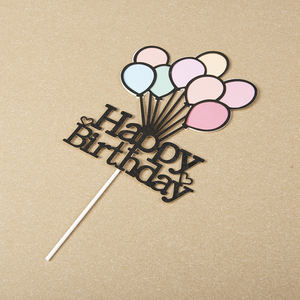 Simpatici colori Macron torta di <span class=keywords><strong>buon</strong></span> <span class=keywords><strong>compleanno</strong></span> decorazioni forniture di carta palloncini a forma di torta Topper per il <span class=keywords><strong>compleanno</strong></span> dei bambini - Product Image 2