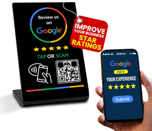 Expositor de mesa impermeable de PVC con código <span class=keywords><strong>QR</strong></span> personalizado para escaneo, protocolo NFC 14443a de 13.56MHz, para reseñas de Google y menús de restaurante - Product Image 3