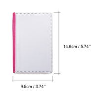 Housse de passeport personnalisable et colorée à la mode, en cuir PU vierge pour sublimation