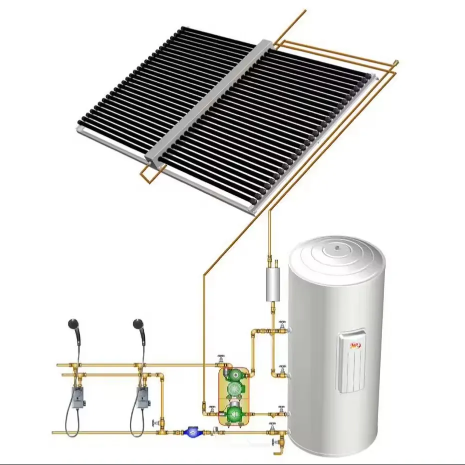 100 150 200 250 300 500 700 1000 2000 tăng áp lực cao năng lượng mặt trời Geyser chia áp lực bảng điều khiển năng lượng mặt trời hệ thống sưởi ấm nước nóng