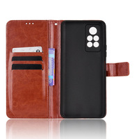 Étui en cuir PU à rabat pour cartes, pochette portefeuille avec motif Crazy Horse pour Infinix Note 11 Pro