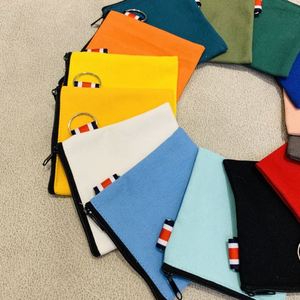 Cute Solid Color Canvas Key Travel Portable Zipper <b>Change</b> Coin Mini Card <b>Bag</b> - Product Image 3