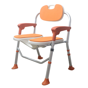 <span class=keywords><strong>Chaise</strong></span> <span class=keywords><strong>de</strong></span> <span class=keywords><strong>douche</strong></span> <span class=keywords><strong>pliable</strong></span> réglable en hauteur en aluminium <span class=keywords><strong>de</strong></span> qualité supérieure avec support confortable et sûr couleur bois pour les utilisateurs âgés - Product Image 2
