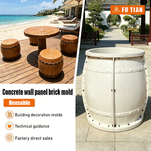 Moules en plastique haute précision pour pots de fleurs en béton, vente directe usine Futian, pour seaux à whisky en ciment, utilisation parcs/balcon, OEM/ODM - Product Image 1