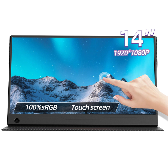 Eimio 1920x1080 14 Inch Touchscreen Portable Monitor Ultra-Thin External Display for Presentation