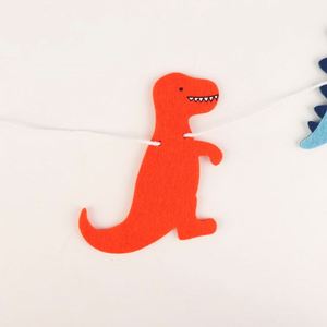 Theme Decorations Bunting Streamers Backdrop for <b>Party</b> <b>Dinosaur</b> Felt Happy <b>Birthday</b> Banner - Product Image 4