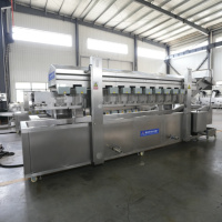 Línea de Freidoras Industriales Automáticas de 500 kg/h, Sistema de Fritura Continua de Alto Rendimiento, Superventas